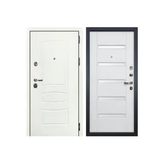 Входная дверь Лекс Сенатор 3К Шагрень белая (№34 Ясень белый)