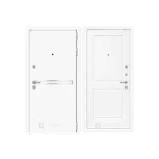 Входная белая дверь в квартиру Labirint Лайн WHITE 11 Белый матовый (белые двери для квартиры)