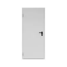 Дверь противопожарная металлическая ДПР-Олимп-01/60К, сплошная, угловая коробка (0850-2075), левая, RAL 7004